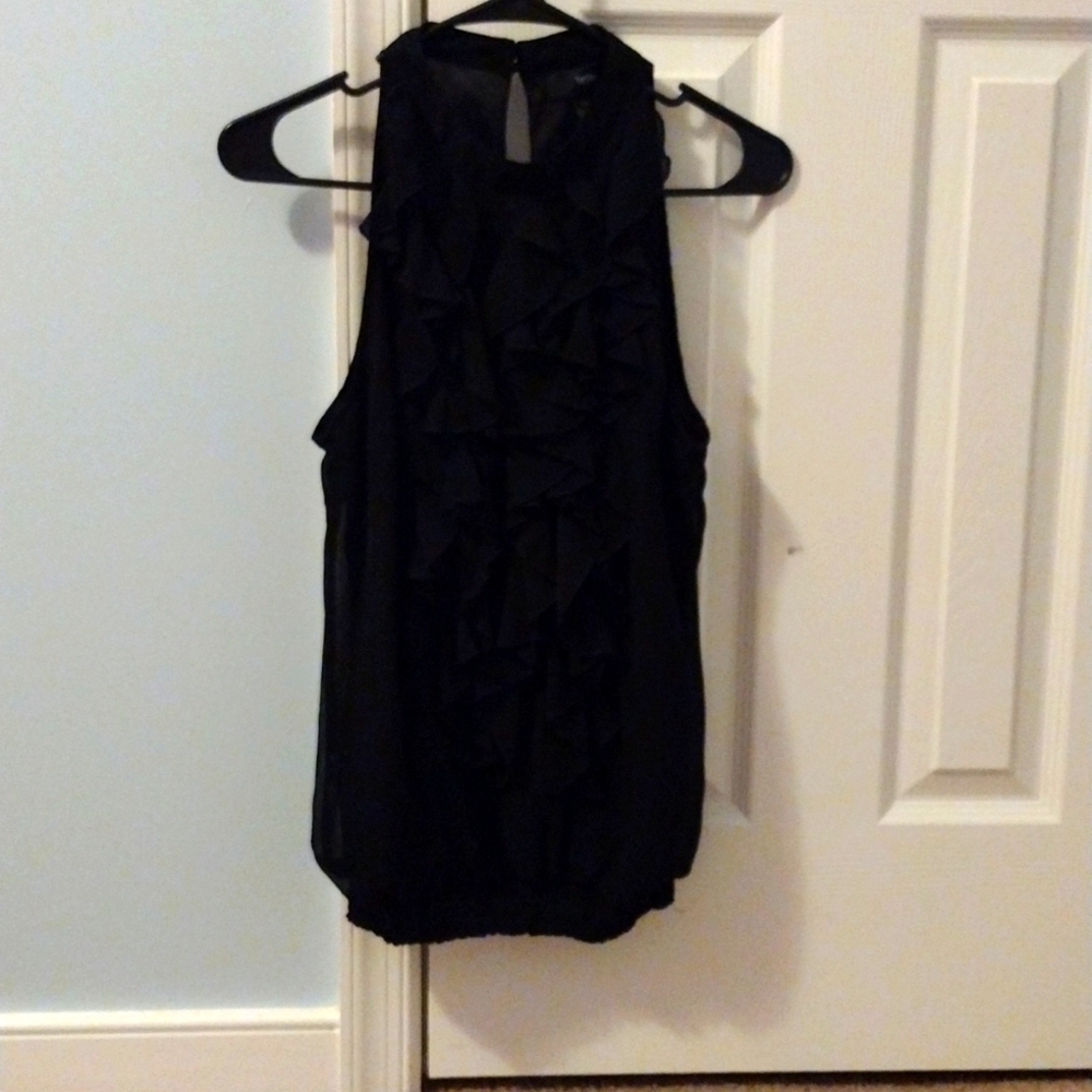 Black Ruffled halter top